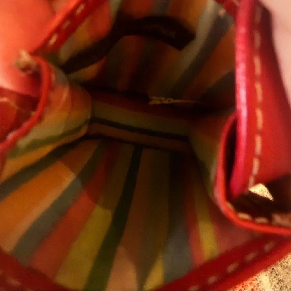 Fossil Red Leather Phone Holster